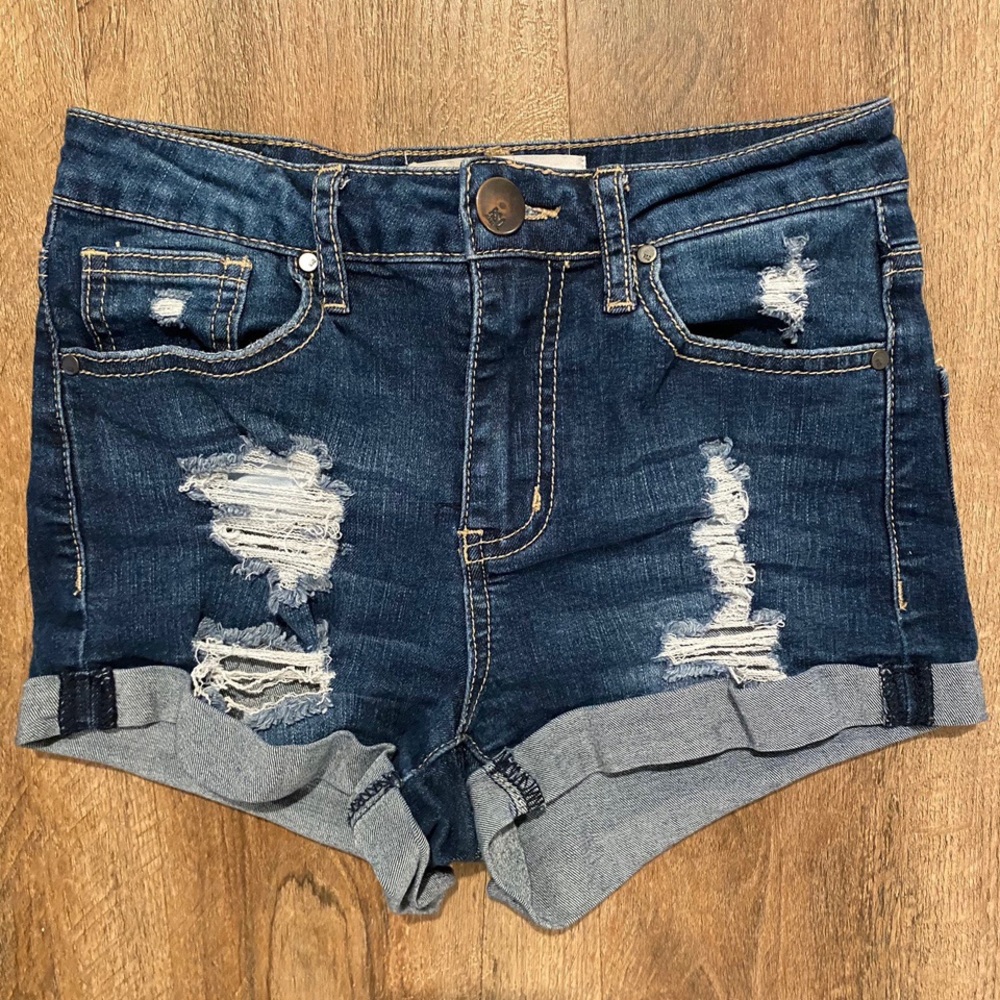 rsq ripped jean shorts